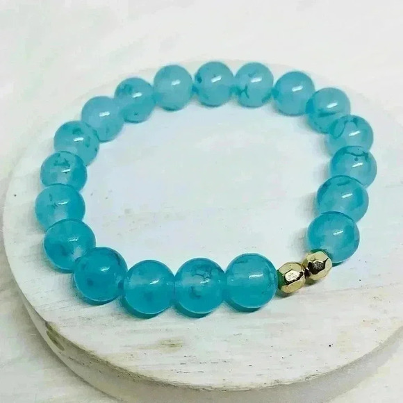 Aqua Caribbean Beaded Bracelet - Picture 1 of 5